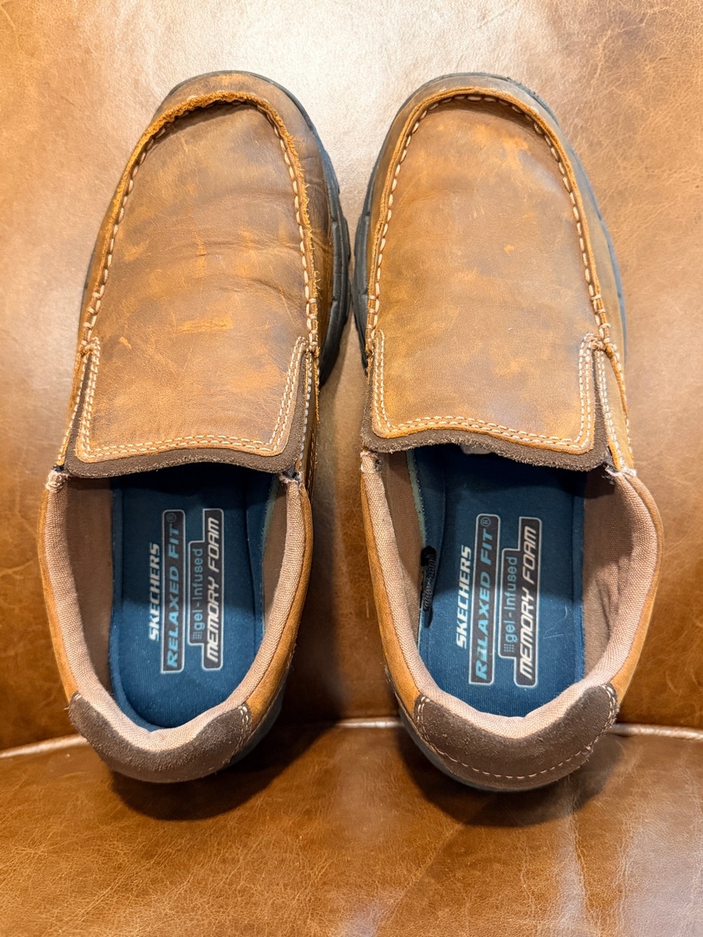 Skechers Men's Relaxed-Fit Gel-Infused Slip-On Memory-Foam Loafers 7.5